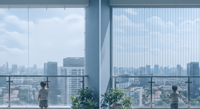 Safety Nets vs Invisible Grills: What Is Right for Your Balcony?